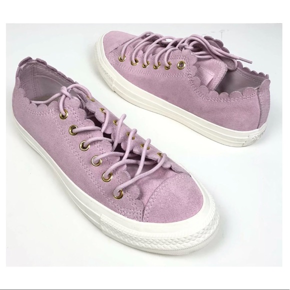 pink scalloped converse